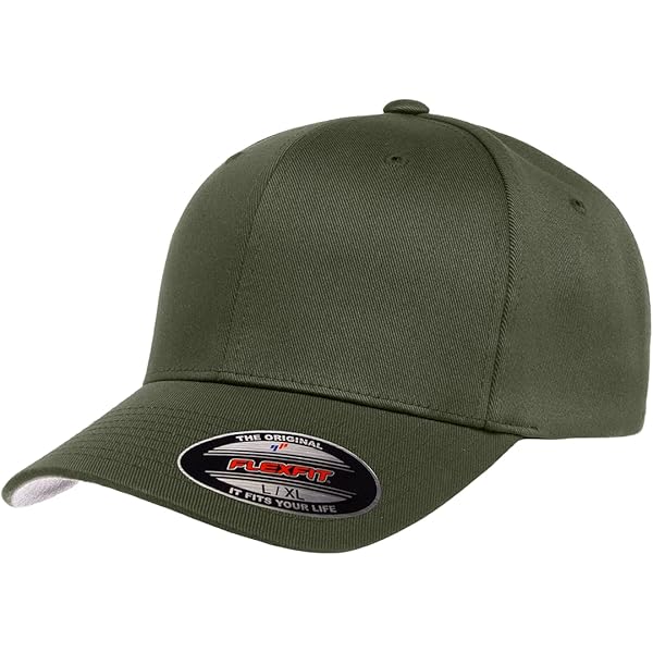 COTTON Ē CAP Flexfit - Cotton Blend Cap - 6277 S/M Spruce Green at Amazon Men's